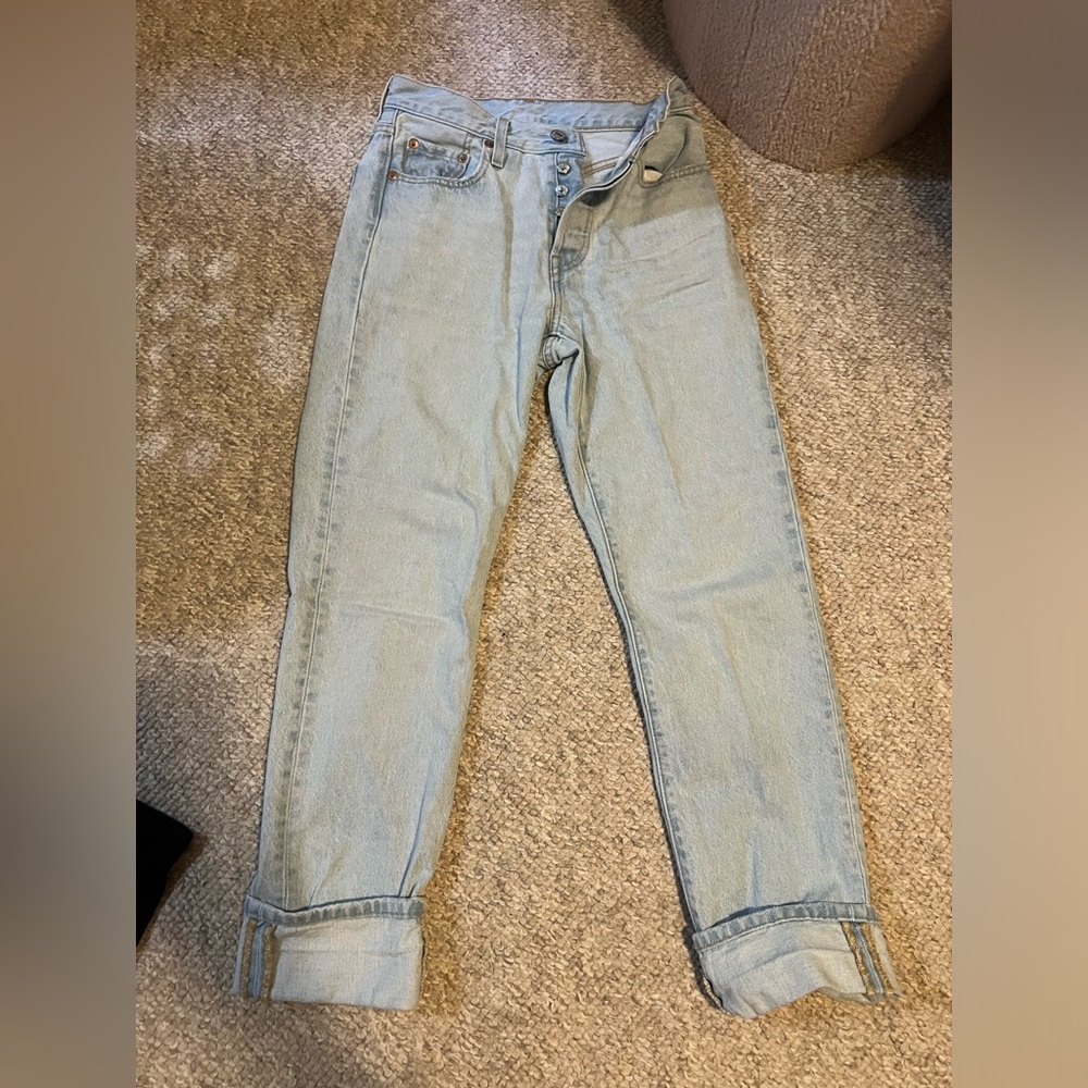 levis 501 jeans light wash size W25L30